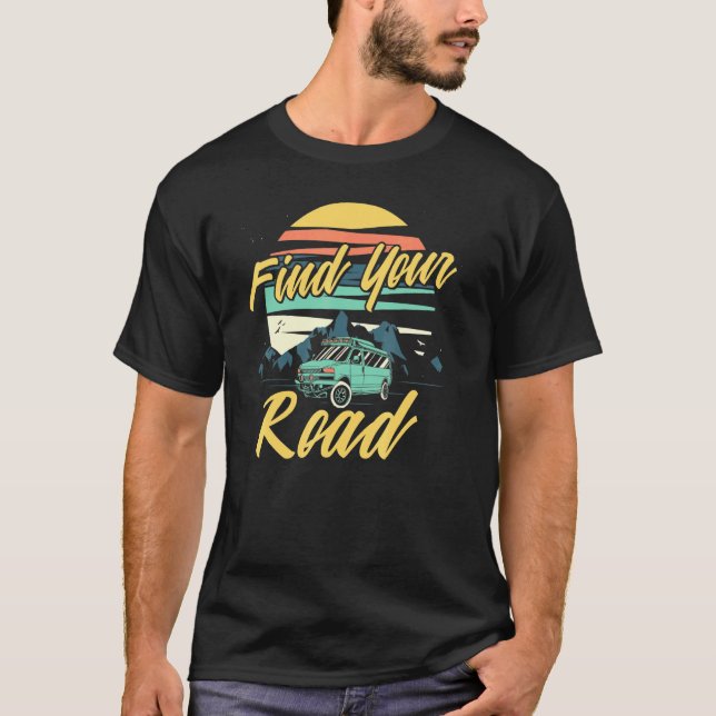 Camiseta Encuentra tu Vanlife Road - Vandwelling Van Life (Anverso)