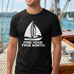 Camiseta "Encuentra tu verdadero norte" Velero Motivacional
