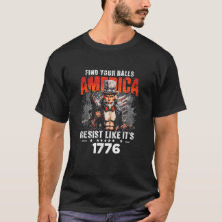 Camiseta Encuentra tus bolas América resiste como si fuera 