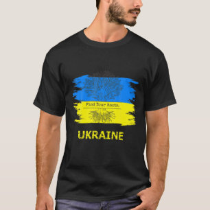Camiseta Encuentra tus raíces apoya a la bandera ucraniana