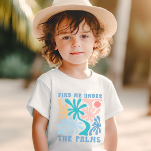 Camiseta Encuéntrame bajo el tema de verano de los niños de