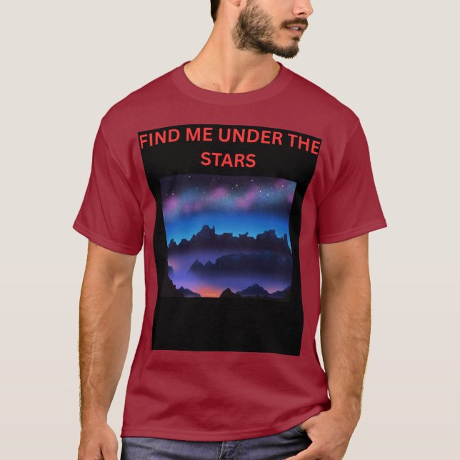 CAMISETA ENCUÉNTRAME BAJO LAS ESTRELLAS (Anverso)