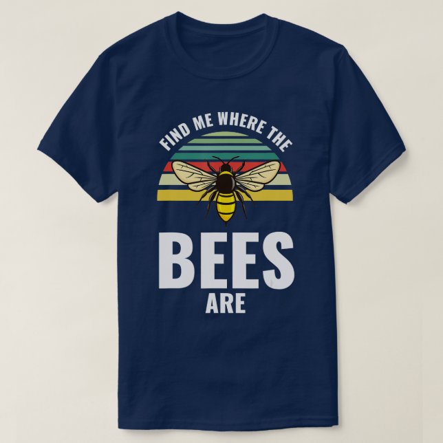 Camiseta encuéntrame dónde están las abejas (Diseño del anverso)