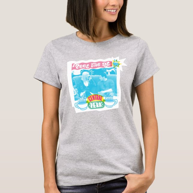 Camiseta Encuentrame en Central Perk Gráfico de Neón (Anverso)