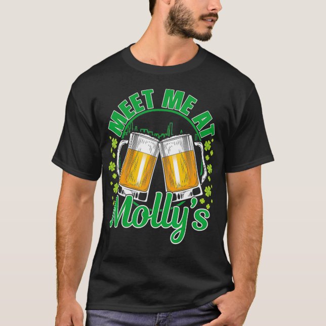 Camiseta Encuéntrame En El Bar Irlandés Mollys Chicago (Anverso)
