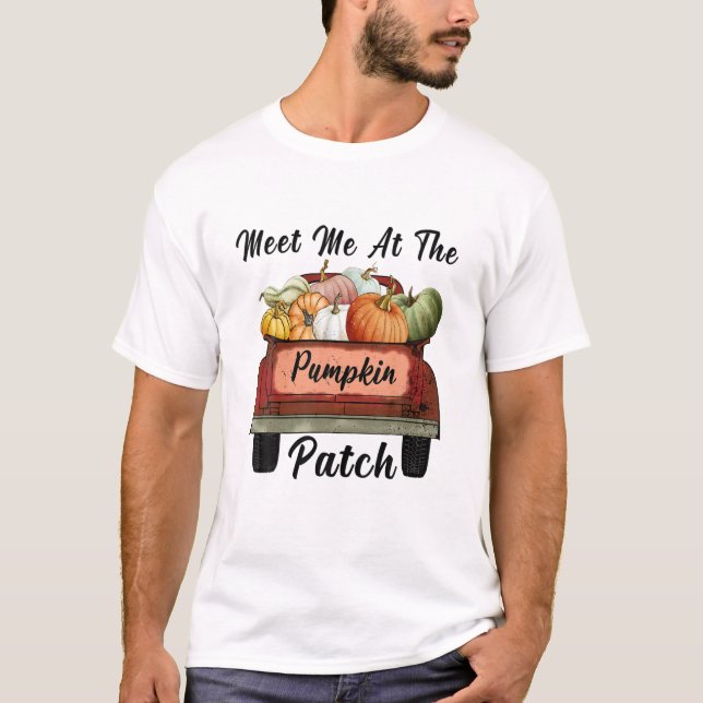 Camiseta Encuéntrame En El Camión De Parche De Calabaza Hal (Anverso)
