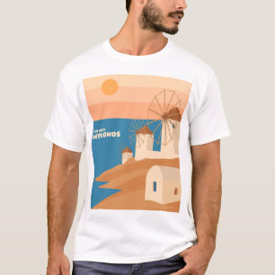 Camiseta Encuéntrenme en Mykonos: Molinos de viento griegos