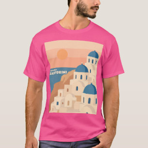 Camiseta Encuéntrenme en Santorini: Iglesias griegas Minima