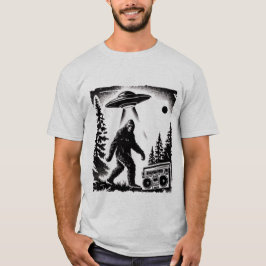 Camiseta Encuentro Alien con Bigfoot