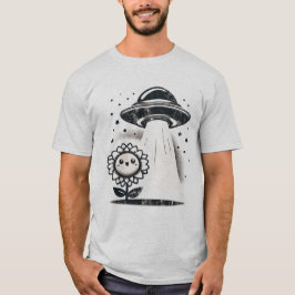 Camiseta Encuentro alienígena caprichoso y divertido - Flor