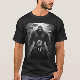 Camiseta Encuentro de Trump con Bigfoot Ovni Alien Visita C