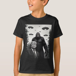 Camiseta Encuentro extraterrestre de Trump Bigfoot Ovni Ali