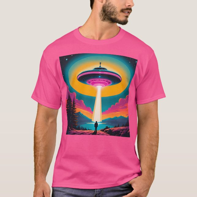 Camiseta Encuentro Extraterrestritorial De La Ufo Sobre El  (Anverso)