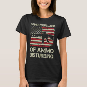 Camiseta Encuentro Su Falta De Ammo Perturbador Bandera De 