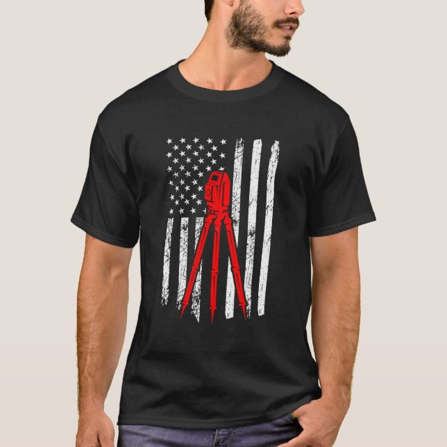 Camiseta Encuesta De La Bandera De Los Estados Unidos Sobre (Anverso)