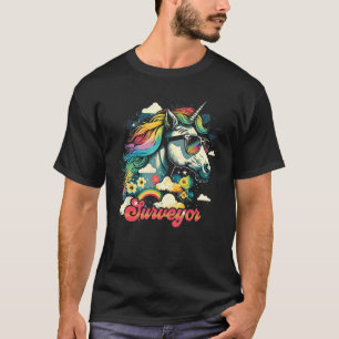 Camiseta Encuesta de unicornio en arco iris