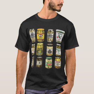 Camiseta encurtidos enlatados vintage familiares