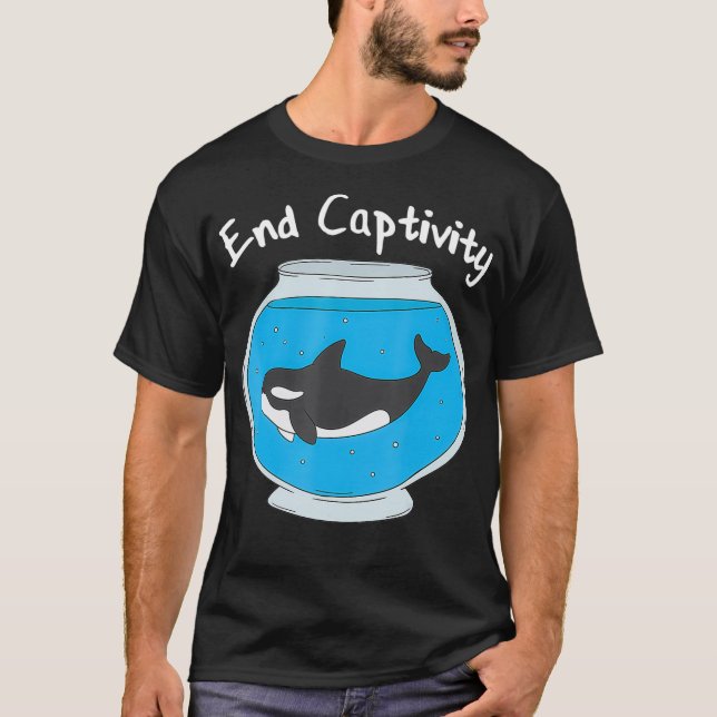 Camiseta End Captivity Free The Orcas  (Anverso)