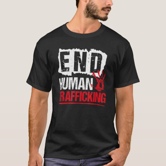 Camiseta End Human Trafficking  Human Rights (Anverso)