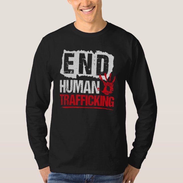 Camiseta End Human Trafficking  Human Rights (Anverso)