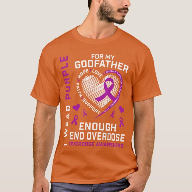 Camiseta End Overdose Awareness Shirt Enough Purple For My  (Anverso)