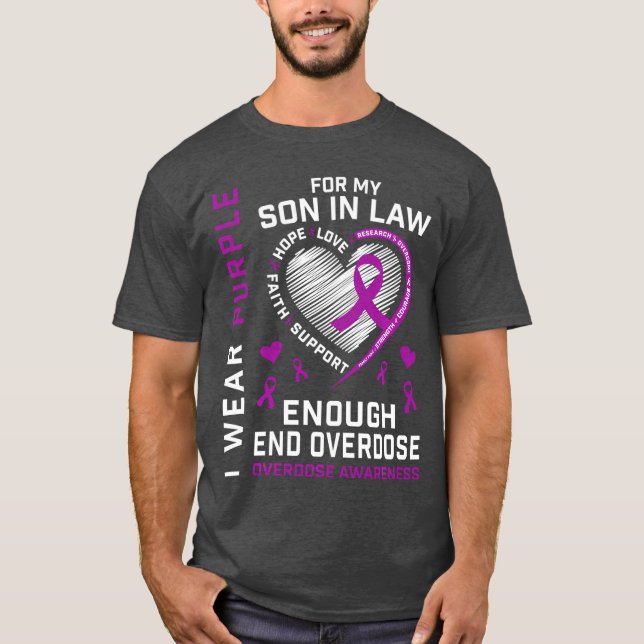 Camiseta End Overdose Awareness Shirt Enough Purple For My  (Anverso)