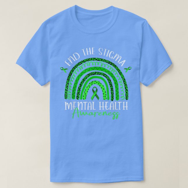 Camiseta End The Stigma Mental Health Awareness Rainbow Rib (Diseño del anverso)
