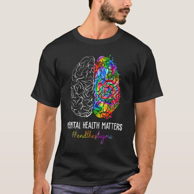 Camiseta End The Stigma Mental Health Matters Mental Awaren (Anverso)