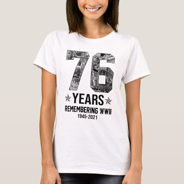 Camiseta Ending Of Ww2 76th Anniversary 1945 2021 Ve Vj Day (Anverso)
