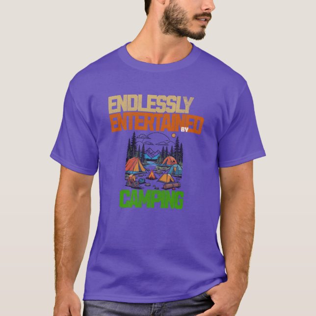 Camiseta Endlessly Entertained by Camping vintage (Anverso)