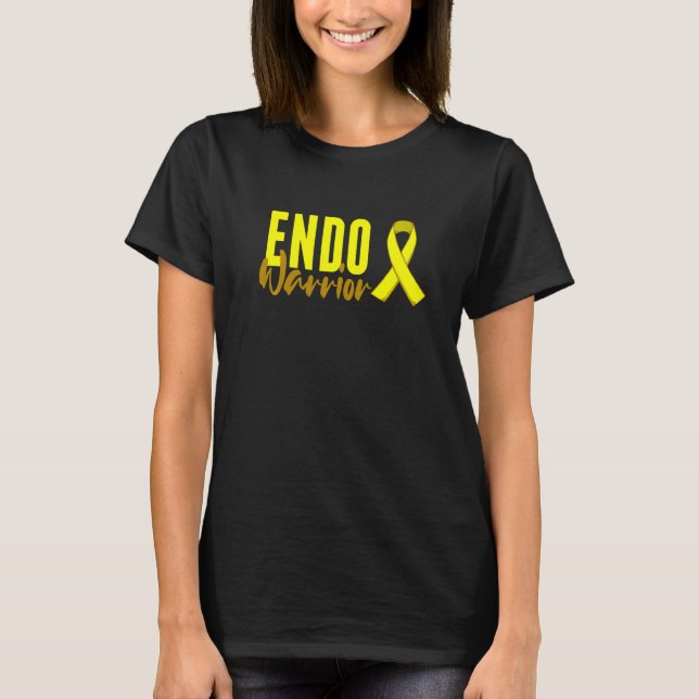 Camiseta Endo Warrior Endometriosis Cinta de Conciencia Ama (Anverso)