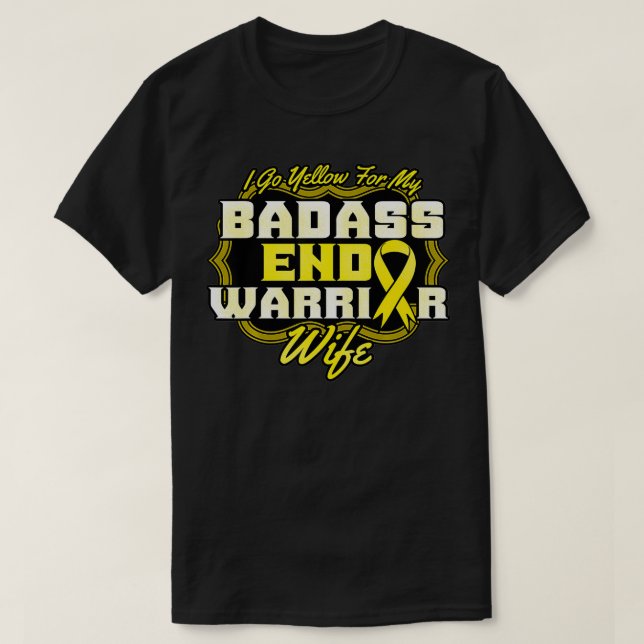 Camiseta Endo Warrior Wife Endometriosis Yellow Endometrium (Diseño del anverso)