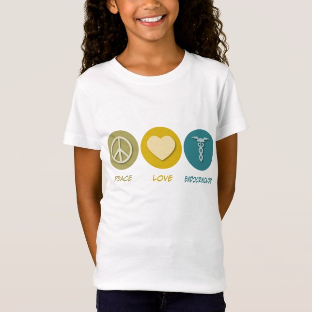 Camiseta Endocrinología del amor de la paz (Anverso)