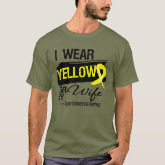 Camiseta Endometriosis amarilla de la cinta de la esposa