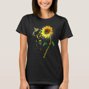 Camiseta Endometriosis Conciencia Hummingbi con girasol ama