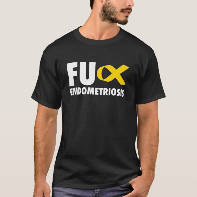 Camiseta Endometriosis de la FU Cinta amarilla - Endometrio (Anverso)