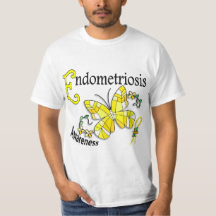 Camiseta Endometriosis de la mariposa 2 del vitral