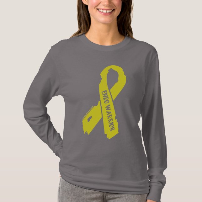 Camiseta Endometriosis rasgada guerrero de la cinta… (Anverso)