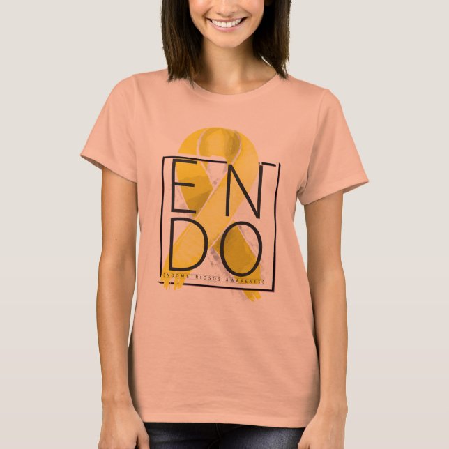 Camiseta Endometriosis Sensibilización Brochy Boyfriend T-S (Anverso)