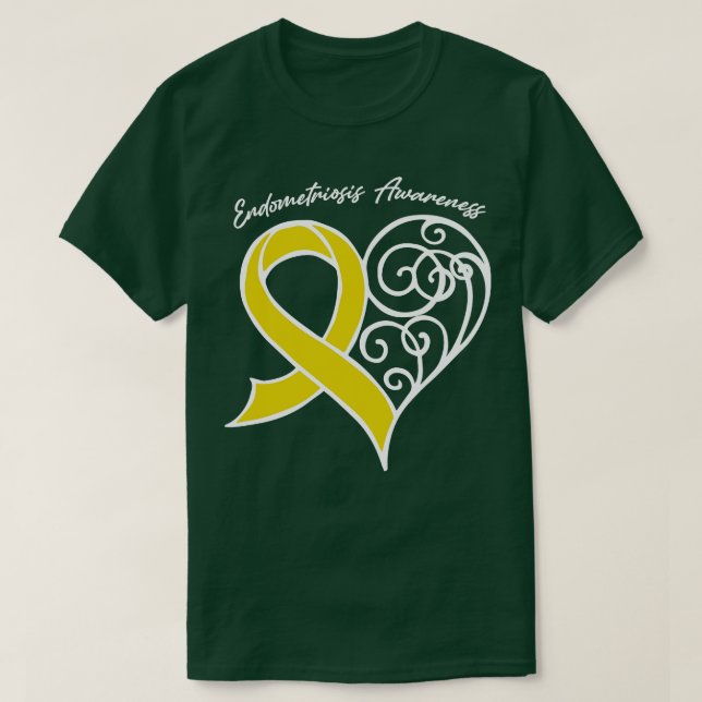 Camiseta Endometriosis Sensibilización Cinta Cardíaca Regal (Diseño del anverso)