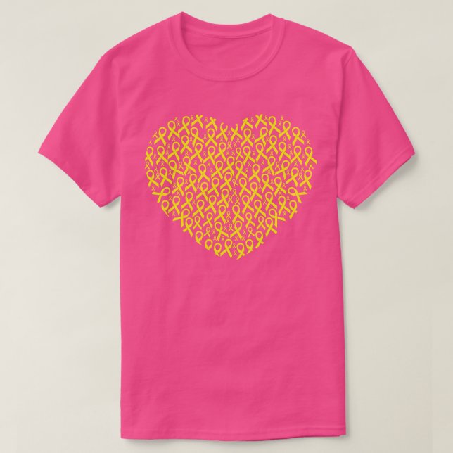 Camiseta Endometriosis Sensibilización Cinta Corazón (Diseño del anverso)