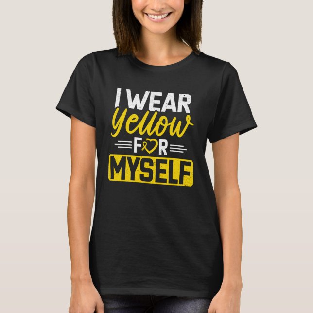 Camiseta Endometriosis Wear Yellow Ribbon Endo Warrior Supp (Anverso)