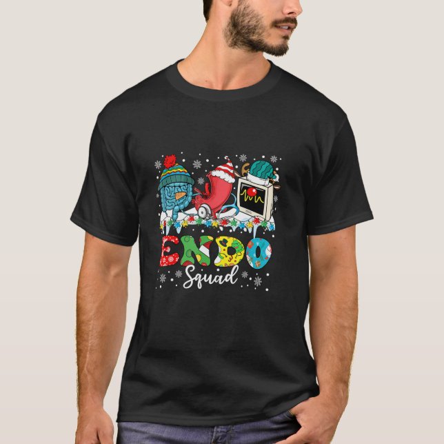 Camiseta Endoscopía Escuadrón Estómago Santa Hat Endoscopia (Anverso)