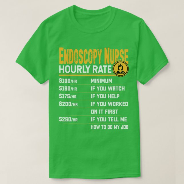 Camiseta Endoscopía Graciosa Enfermera Gastroenteróloga Ra  (Diseño del anverso)