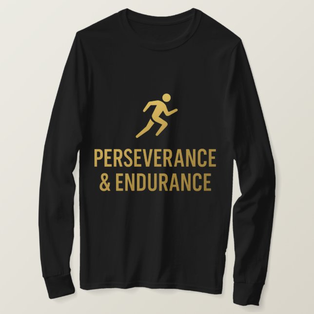 Camiseta Endurance & Strength – Modern Motivational Gradien (Anverso del diseño)