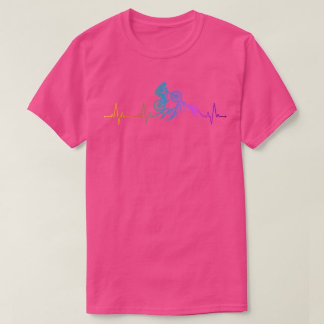 Camiseta Enduro MTB Mountain Bike Riding Downhill Heartbeat (Diseño del anverso)