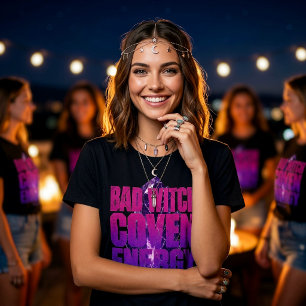 Camiseta Energía de aquelarre de bruja mala Crew de la novi
