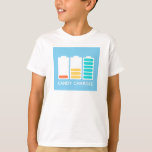 Camiseta Energía De Batería Cargada Por Candy Funny<br><div class="desc">Camiseta graciosa con baterías que indican niveles de energía alimentados por dulces.</div>