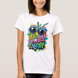 Camiseta Energía de caja de jugo | Vibrant Street Art Tee
