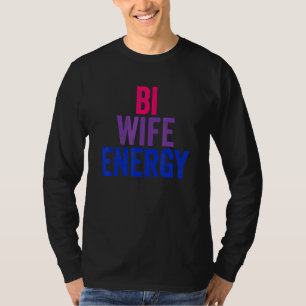 Camiseta Energía de esposa bi Orgullo bisexual Bandera bise